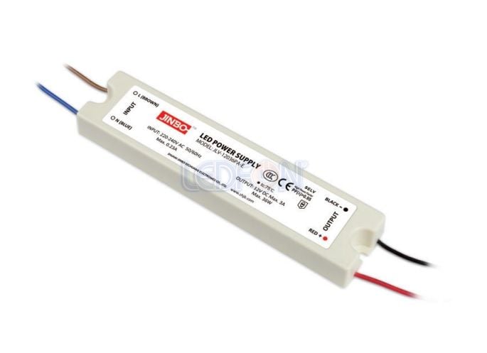 Jinbo 12V 3A 36W IP67 Dış Mekan Plastik Kasa LPV Güç Kaynağı