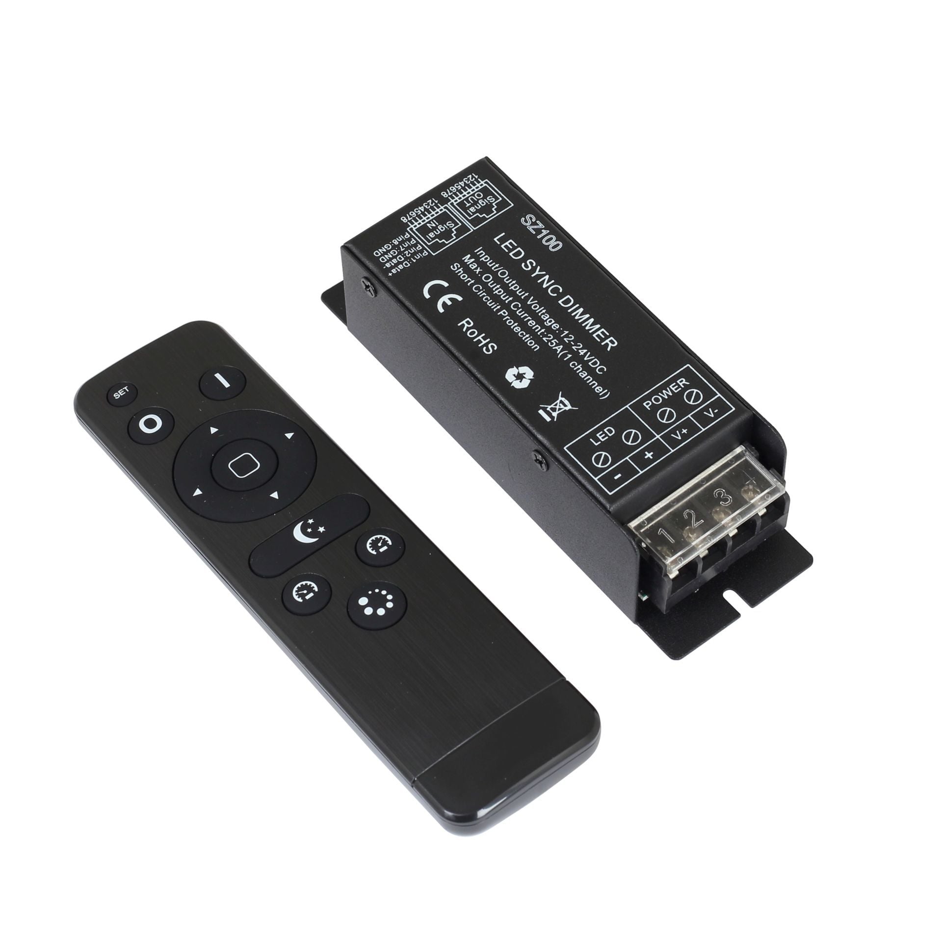 RF Kumandalı Tek Renk Led Dimmer (12V-24V / 25A)