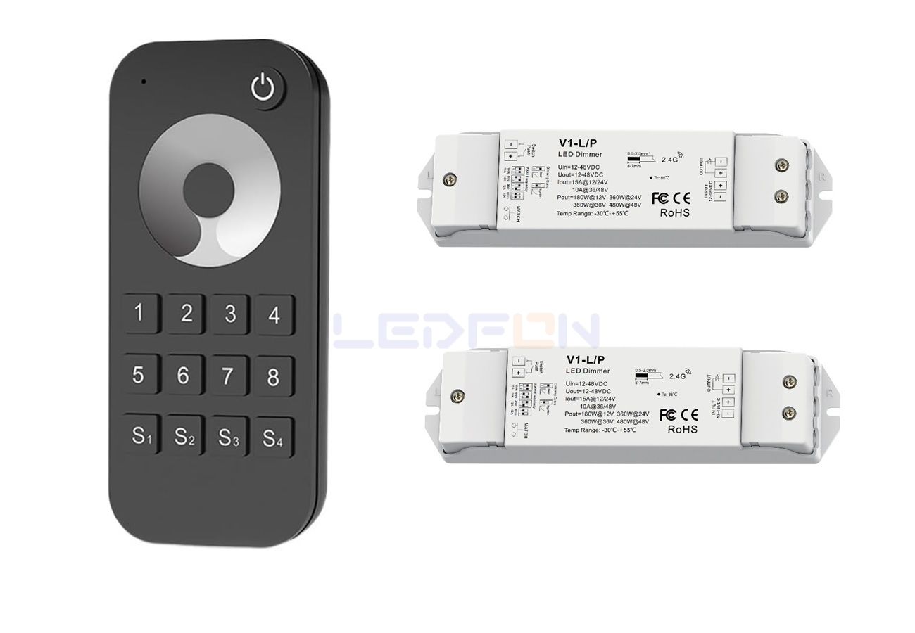 RF Kumandalı Led Dimmer Kontrol Cihazı +2 Adet Dim Alıcı