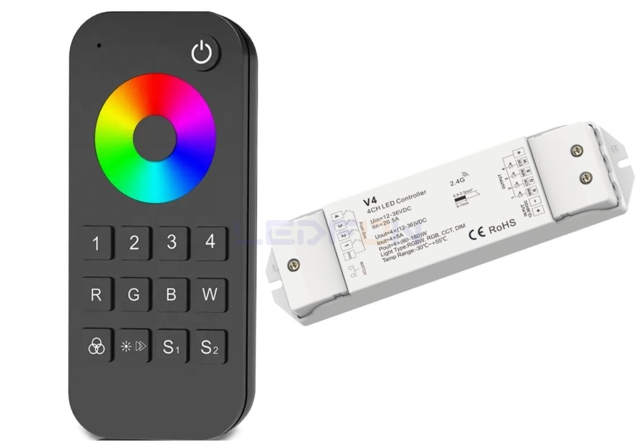 Bölge Kontrollü RGB / RGBW Led Kontrol Cihazı (12V-24V / 20A)
