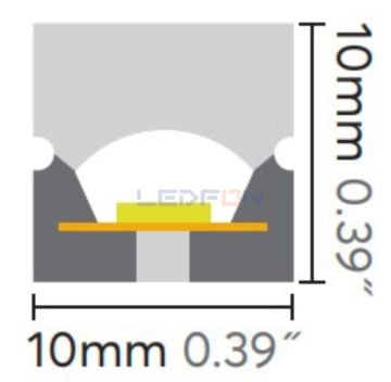 10x10mm 24V 10W IP67 6000K Neon Led