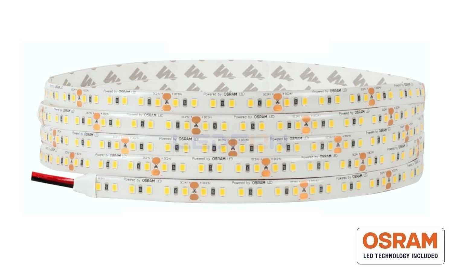 Osram 24V Silikonlu 3000K Şerit Led 19.2W 120 Led IP62
