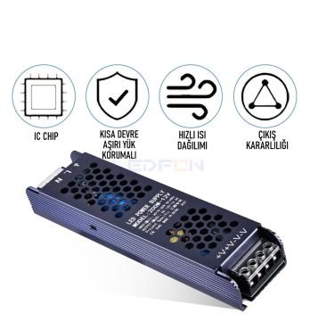 12V 10A 120W Slim Led Adaptör