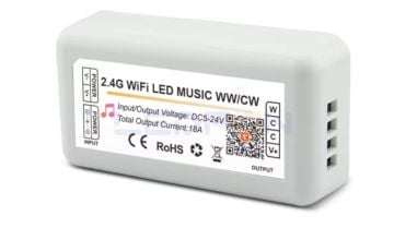 WİFİ+RF Kumandalı Tunable White CCT Led Kontrol Cihazı (12V-24V / 18A)