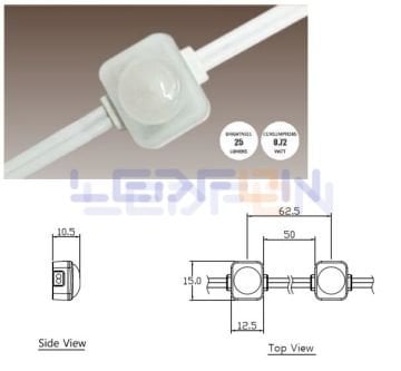 12V Mini Tekli 3000K Modül Led 0.48W IP67